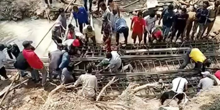 2 Pekerja di Lebak Tertimpa Besi Proyek Pembangunan Jembatan