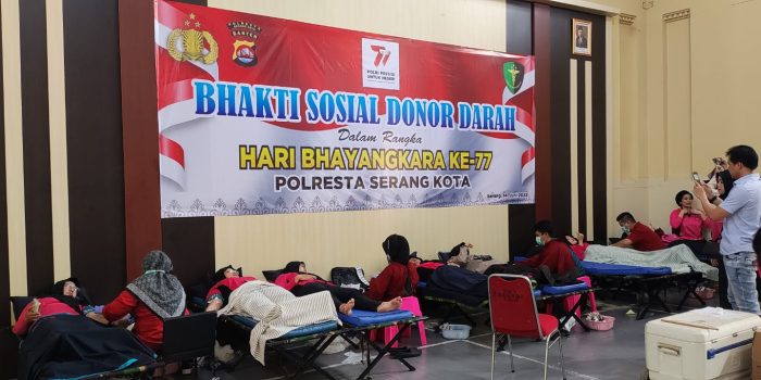 Begini Cara Polresta Serang Peringati HUT Bhayangkara ke-77