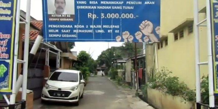 Geram Dengan Aksi Pencurian, Warga di Kota Serang Adakan Sayembara Untuk Tangkap Pencuri dengan Hadiah Rp 3 Juta Rupiah