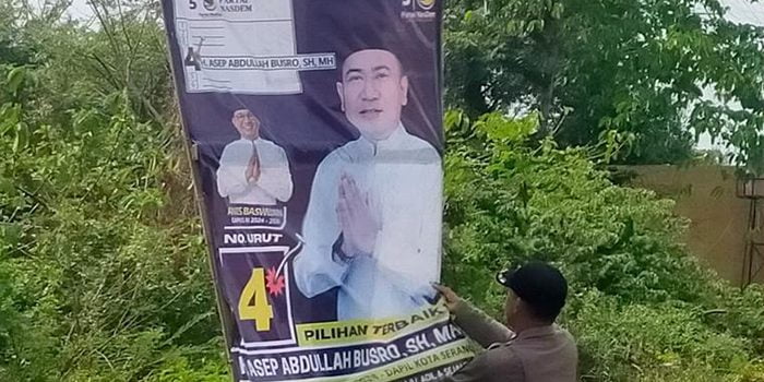 Bawaslu Kota Serang Gencar Tertibkan APK Caleg Sebelum Kampanye