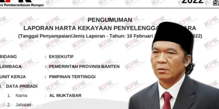 Jumlah Pengangguran Tertinggi Se-Indonesia, PJ Gubernur Banten Malah Punya Harta Hingga 15 M