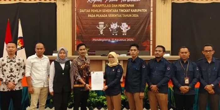 KPU Pandeglang Tetapkan DPS Pilkada 2024 Sebanyak 995.230 Pemilih