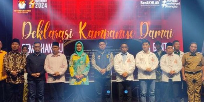 KPU Provinsi Banten Gelar Deklarasi Kampanye Damai, Paslon Siap Laksanakan Kampanye Bersih