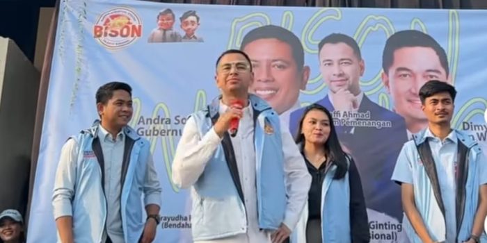 Bersama BISON, Raffi Ahmad Mulai Tancap Gas untuk Menangkan Andra Soni-Dimyati