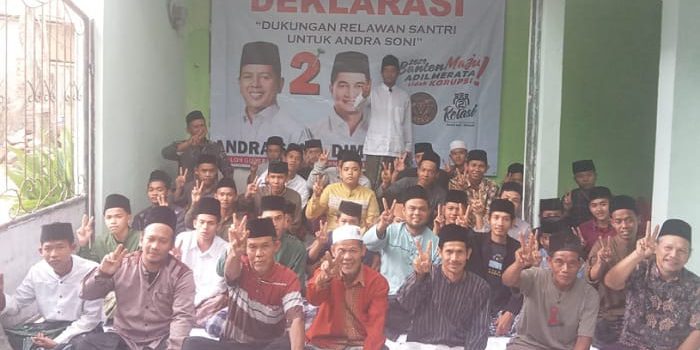 Relawan Santri di Pandeglang Deklarasi Dukungan untuk Pasangan Andra Dimyati di Pilgub Banten 2024