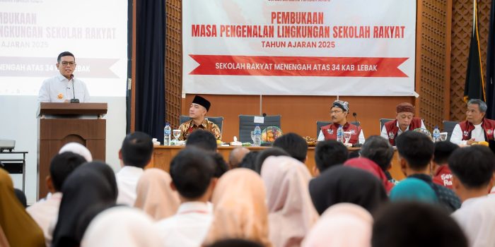 Andra Soni Buka MPLS Sekolah Rakyat Banten, Perjuangkan Keadilan Sosial Masyarakat