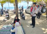 Pantai Wisata Parta Beach Cimanggu Diserbu Wisatawan Habiskan Libur Lebaran, Bripka Mujiono: Tetap Jaga Keselamatan